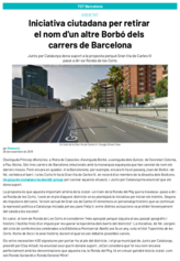 Iniciativa ciutadana para retirar el nombre de otro Borbón de las calles de Barcelona