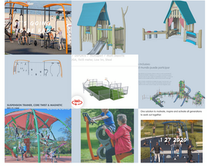 Parc infantil,  Pistes esportives, zona Fitness i envelliment Actiu