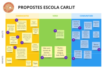 Propostes i prioritats de l'Escola Carlit per al seu nou pati