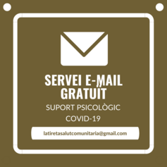 Servei E-Mail gratuït de SUPORT PSICOLÒGIC davant de l’estat d’alarma i el confinament a casa pel Coronavirus.
