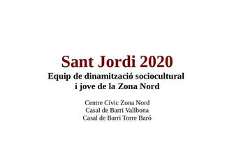 30 de marzo (Sant Jordi 2020)