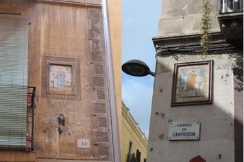 Antic nomenclàtor del carrer de Camprodon (antigament de Sant Josep)